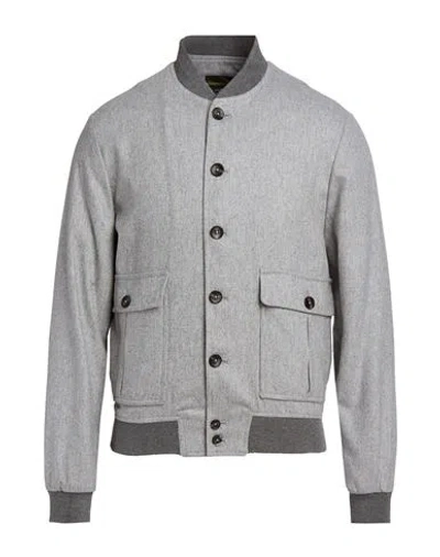 Breras Milano Man Jacket Light Grey Size 44 Wool, Polyester In Gray
