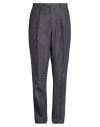Breras Milano Man Pants Charcoal Size 36 Linen In Gray