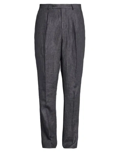 Breras Milano Man Pants Charcoal Size 36 Linen In Gray