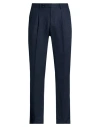 Breras Milano Man Pants Midnight Blue Size 32 Linen In Blue