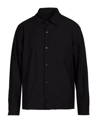 Breras Milano Man Shirt Black Size L Wool, Polyester