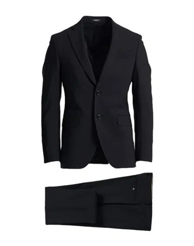 Breras Milano Man Suit Black Size 38 Virgin Wool, Elastane