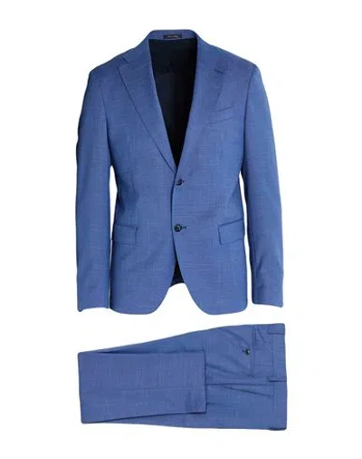 Breras Milano Man Suit Blue Size 42 Polyester, Viscose, Wool, Elastane