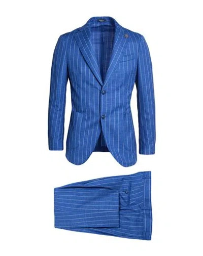 Breras Milano Man Suit Blue Size 42 Virgin Wool, Silk, Linen