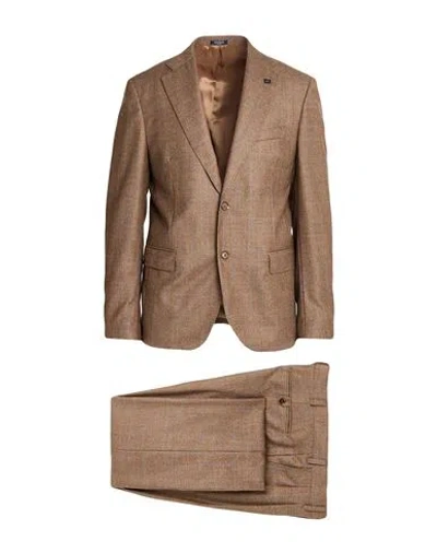 Breras Milano Man Suit Brown Size 46 Virgin Wool
