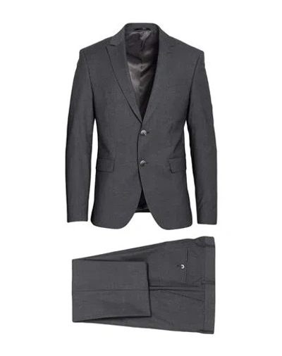 Breras Milano Man Suit Charcoal Size 46 Wool, Polyester In Gray
