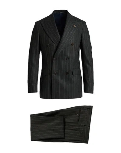 Breras Milano Man Suit Dark Green Size 38 Virgin Wool, Polyamide
