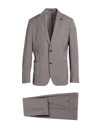 Breras Milano Man Suit Grey Size 42 Polyester, Viscose, Wool In Gray