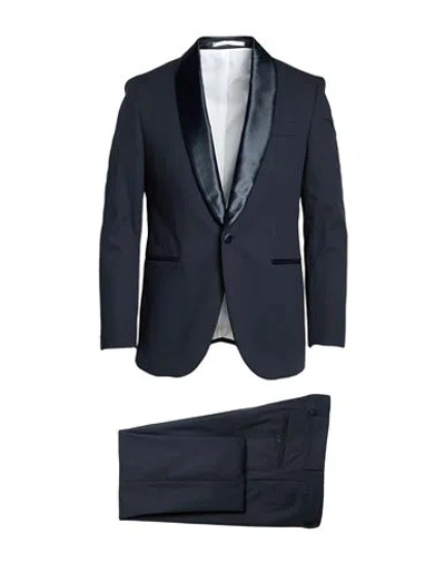 Breras Milano Man Suit Midnight Blue Size 40 Wool, Polyester
