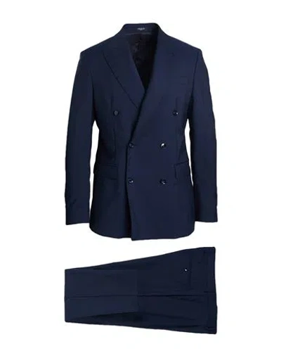 Breras Milano Man Suit Midnight Blue Size 44 Wool, Mohair Wool