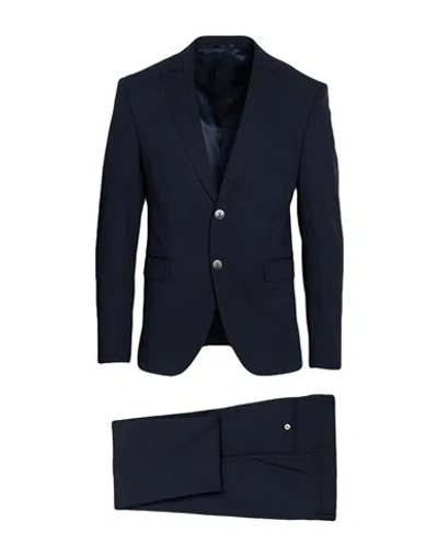 Breras Milano Man Suit Midnight Blue Size 46 Wool, Polyester