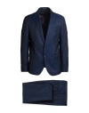 Breras Milano Man Suit Navy Size 40 Virgin Wool In Blue
