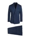 Breras Milano Man Suit Midnight Blue Size 44 Wool, Mohair Wool In Blue