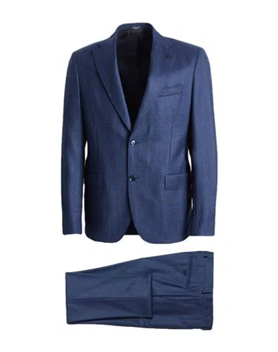 Breras Milano Man Suit Navy Size 46 Virgin Wool In Blue