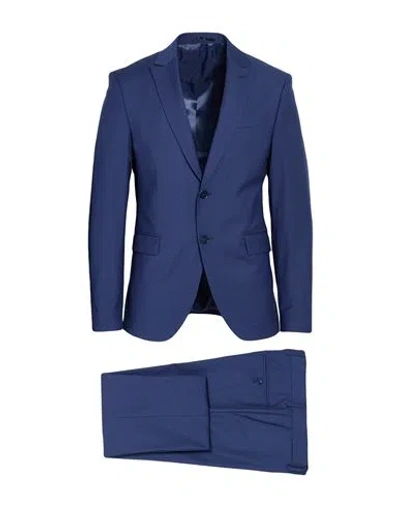 Breras Milano Man Suit Navy Size 46 Wool, Polyester In Blue