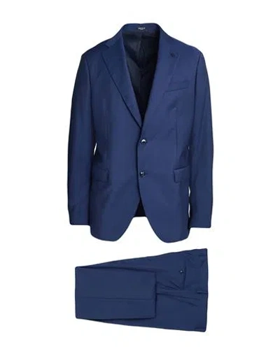 Breras Milano Man Suit Navy Size 48 Virgin Wool In Blue