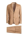 Breras Milano Man Suit Sand Size 40 Polyester, Viscose, Elastane In Brown