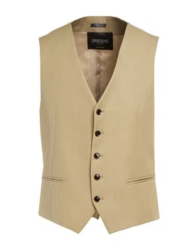 Breras Milano Man Tailored Vest Beige Size 44 Cotton, Linen In Brown