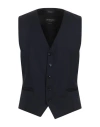 Breras Milano Man Tailored Vest Navy Size 44 Wool In Navy