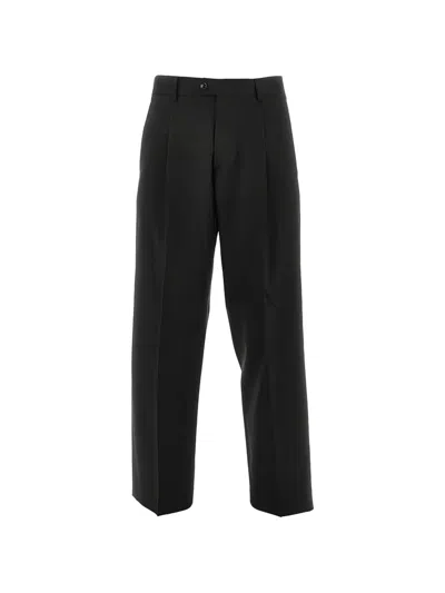Breras Milano Orazio Pleated Virgin-wool Trousers In Black