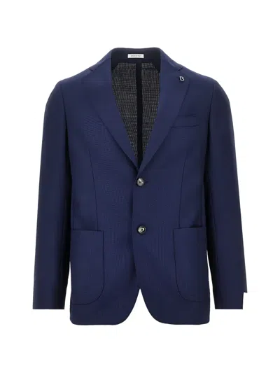 Breras Milano Patch Pocket Blazer In Blue