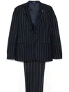 Breras Milano Pinstriped Suit In Blue