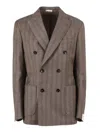 Breras Milano Single-breasted Jacket In Brown