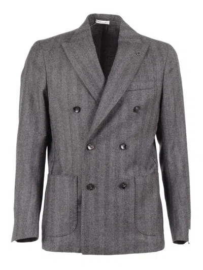 Breras Milano Single-breasted Jacket In Gray