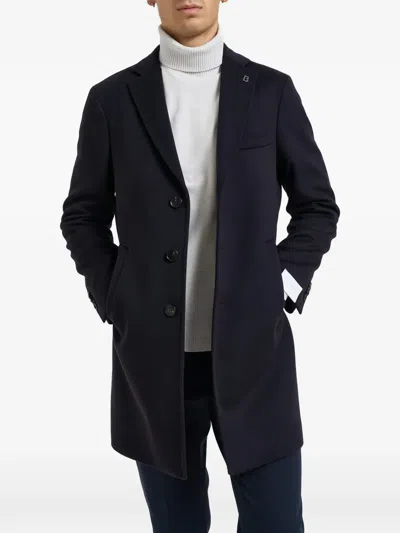 Breras Milano Single-breasted Notched-lapels Coat In Black