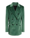 Breras Milano Woman Blazer Green Size 6 Cotton, Elastane