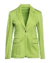 Breras Milano Woman Blazer Lime Green Size 4 Cotton, Elastane
