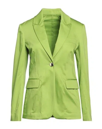 Breras Milano Woman Blazer Lime Green Size 4 Cotton, Elastane