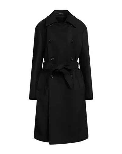 Breras Milano Woman Coat Black Size 16 Wool, Nylon