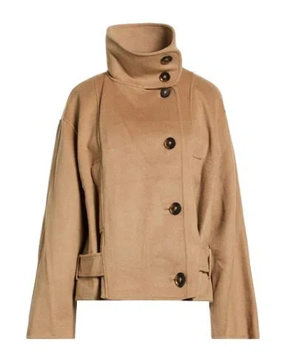 Breras Milano Woman Coat Camel Size L Wool, Polyester In Brown