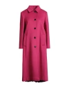 Breras Milano Woman Coat Fuchsia Size 4 Virgin Wool