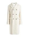 Breras Milano Woman Coat Ivory Size 12 Virgin Wool, Polyamide In White