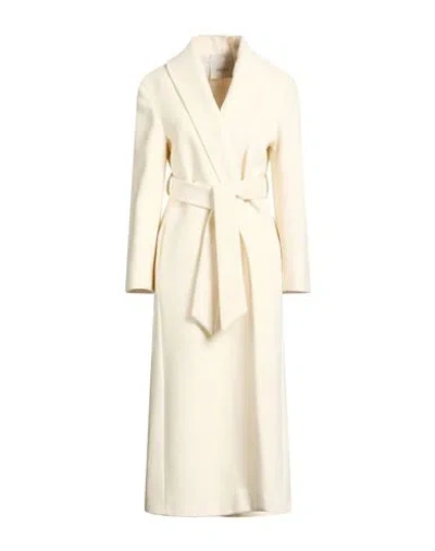 Breras Milano Woman Coat Ivory Size 2 Virgin Wool In Neutral