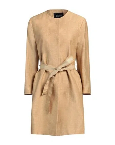 Breras Milano Woman Coat Sand Size 10 Linen, Polyamide In Beige