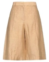 Breras Milano Woman Shorts & Bermuda Shorts Sand Size 8 Linen, Nylon In Beige