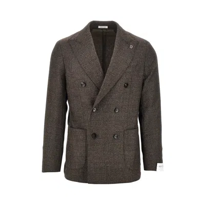 Breras Mouliné Knitting 'ferrara' Jacket In Brown