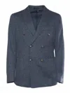 Breras Double-breasted Textured Jacket With Tailored Fit