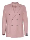 Breras Textured Double-breasted Blazer With Decorative Buttons