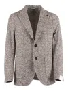 Breras Tailored Checkered Blazer With Notched Lapel In Brown