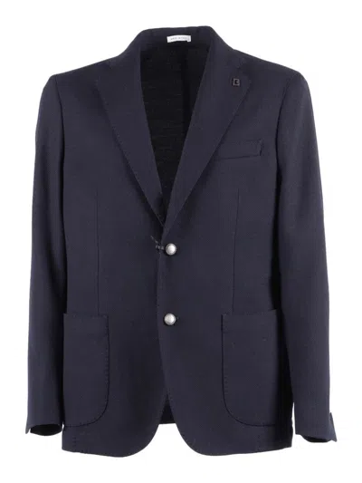 Breras Tailored Men's Jacket In Virgin Wool Blend In Black