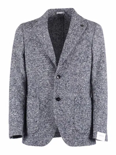 Breras Tailored Structured Blazer With Notched Lapels In Gray