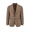 Breras 'venezia' Check Wool Single-breasted Jacket In Multi