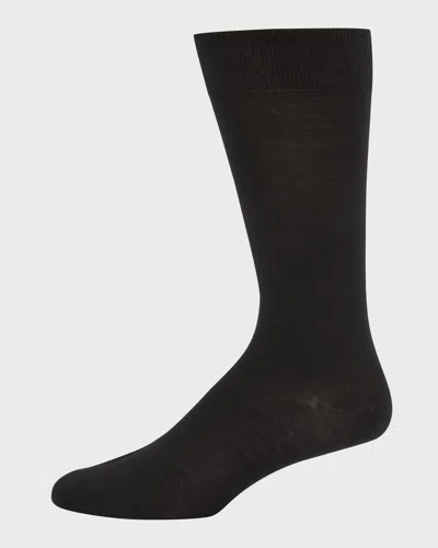 Bresciani Men & Apos;s Knit Crew Socks In Black