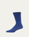 Bresciani Men's Cashmere Mid-calf Socks In Purple