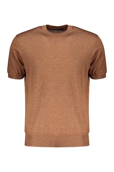 Brett &amp; Sons Cashmere-silk Blend Sweater In Brown