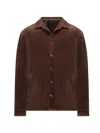 Brett Johnson Button Front Jacket In Brown